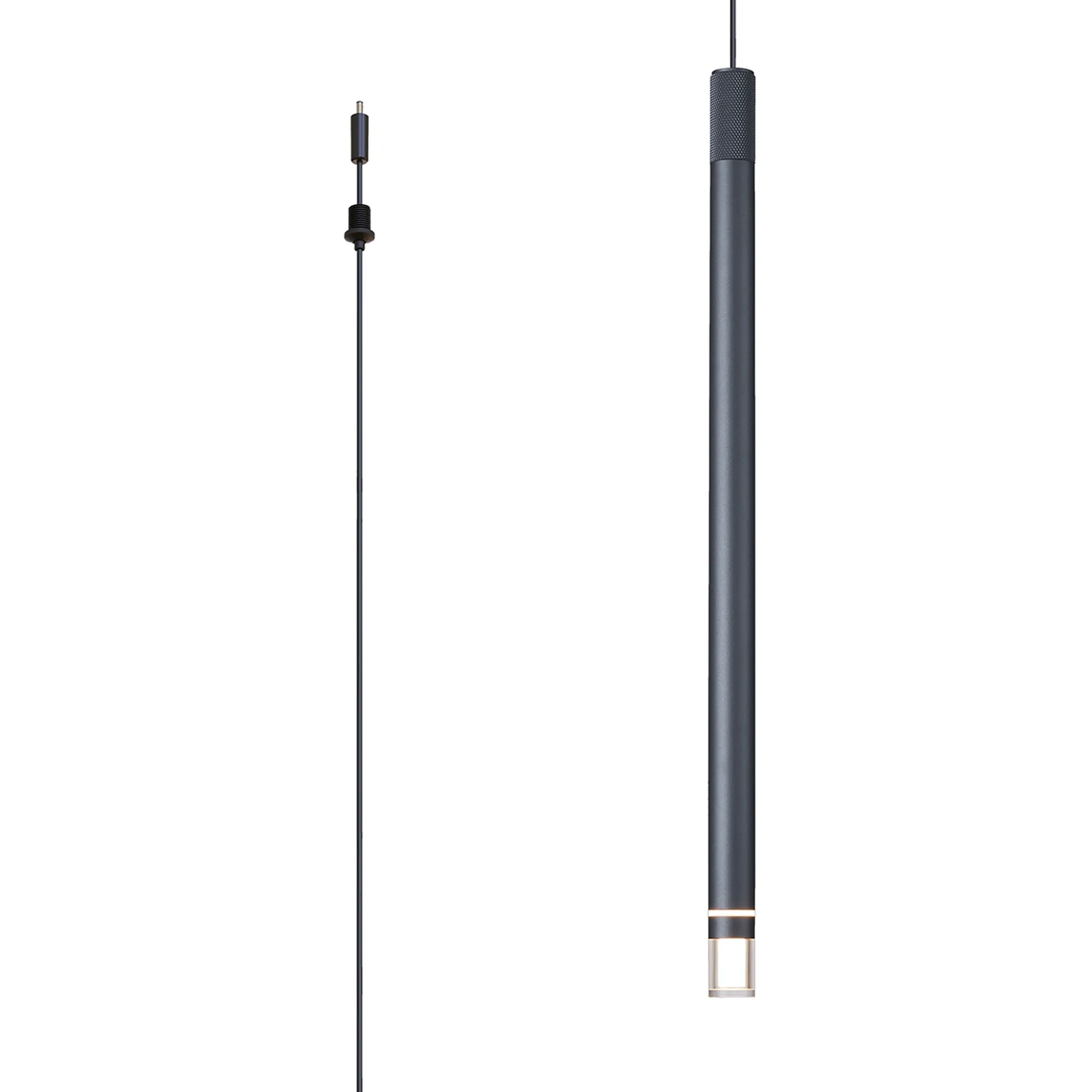 M9338  Modular Moana 2.5 x 50cm Body 2.5m Drop Assembly Pendant With A DC Plug, 5W LED, 3000K, 625lm, Dark Grey, 5yrs Warranty
